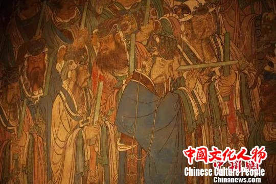 比永乐宫的建筑更为珍贵更为引人注目的，是杰出的壁画艺术。山西省旅发委供图