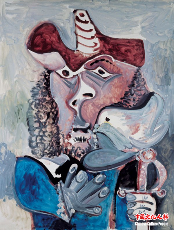 《带鸟的步兵》巴勃罗·毕加索 1971年