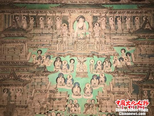 敦煌乐舞壁画。　王子涛 摄