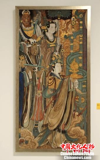 图为作品《永乐宫壁画临摹》。　罗永皓 摄