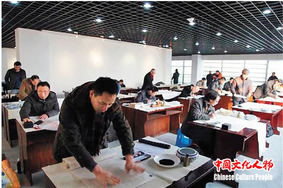 资料图：第五届中国书法兰亭奖佳作奖现场面试